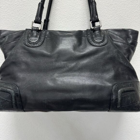 TUMI Black Leather Purse Large Work-Travel Shoulder Bag 73235DL - Picture 8 of 16